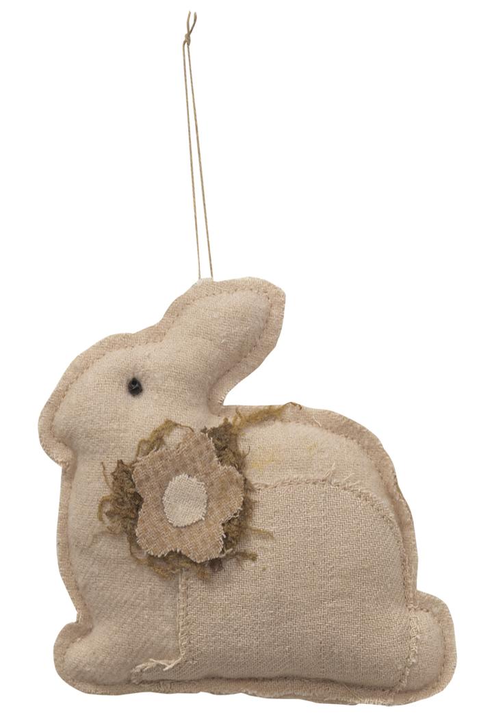 Sitting Flower Bunny Ornament