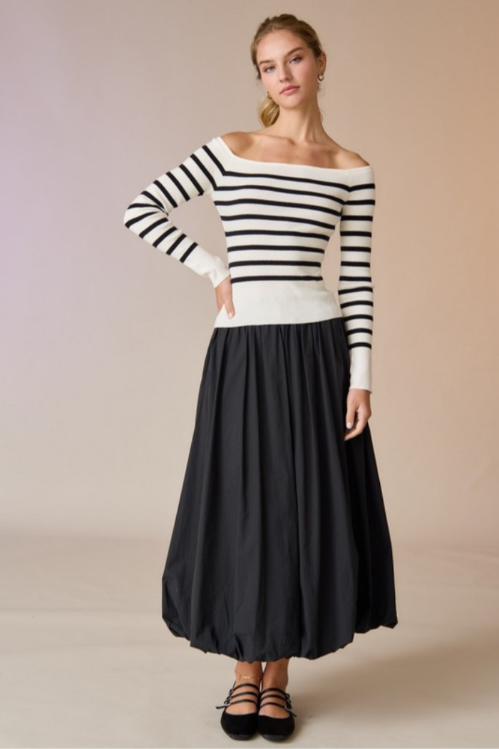 "Ella" Bubble Midi Skirt