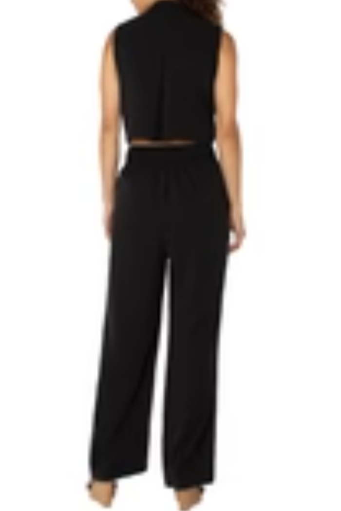 Sleeveless Jumpsuit With Wide Leg