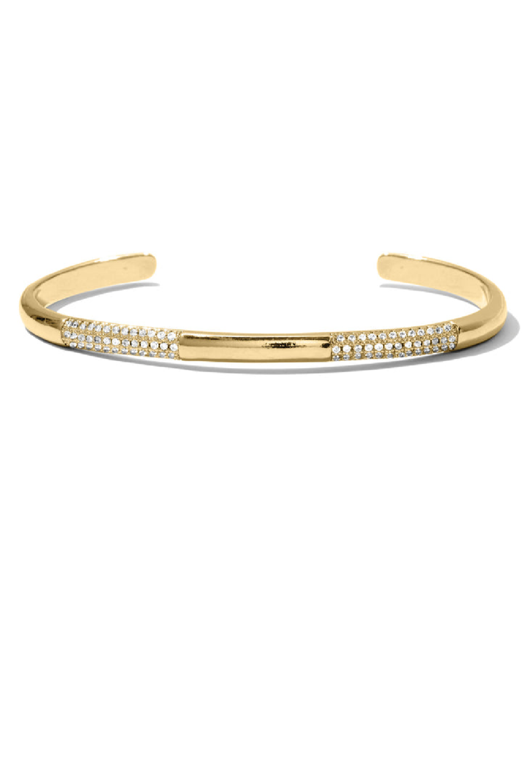 Simple Cuff with Pave Sections