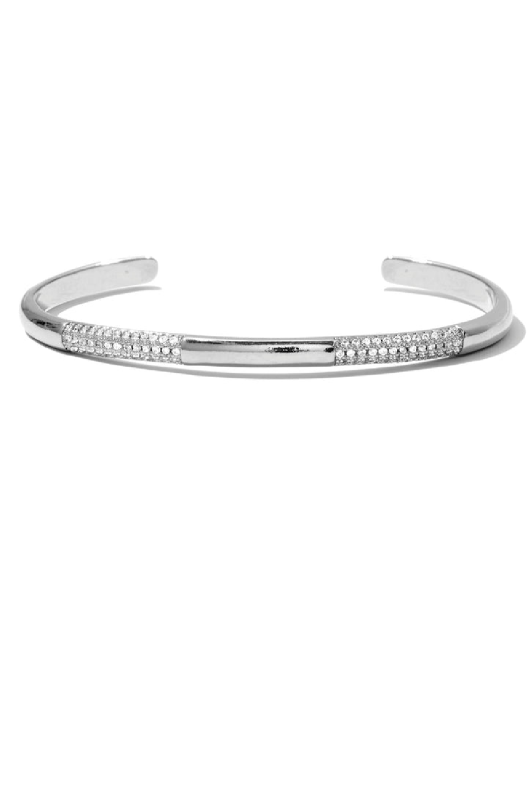 Simple Cuff with Pave Sections