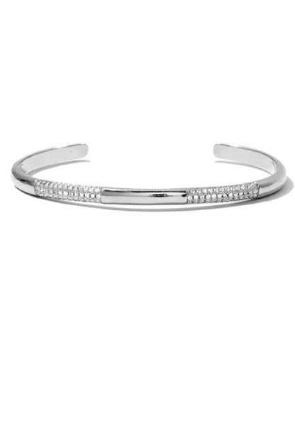 Simple Cuff with Pave Sections