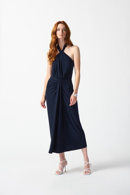 Silky Knit Halter Dress
