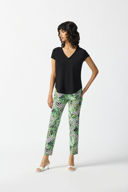 Silky Knit Boxy Top- Black