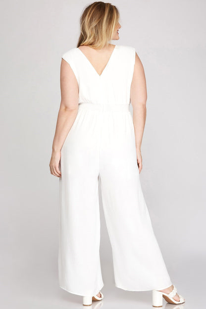 Sleeveless Jumpsuit with Pockets