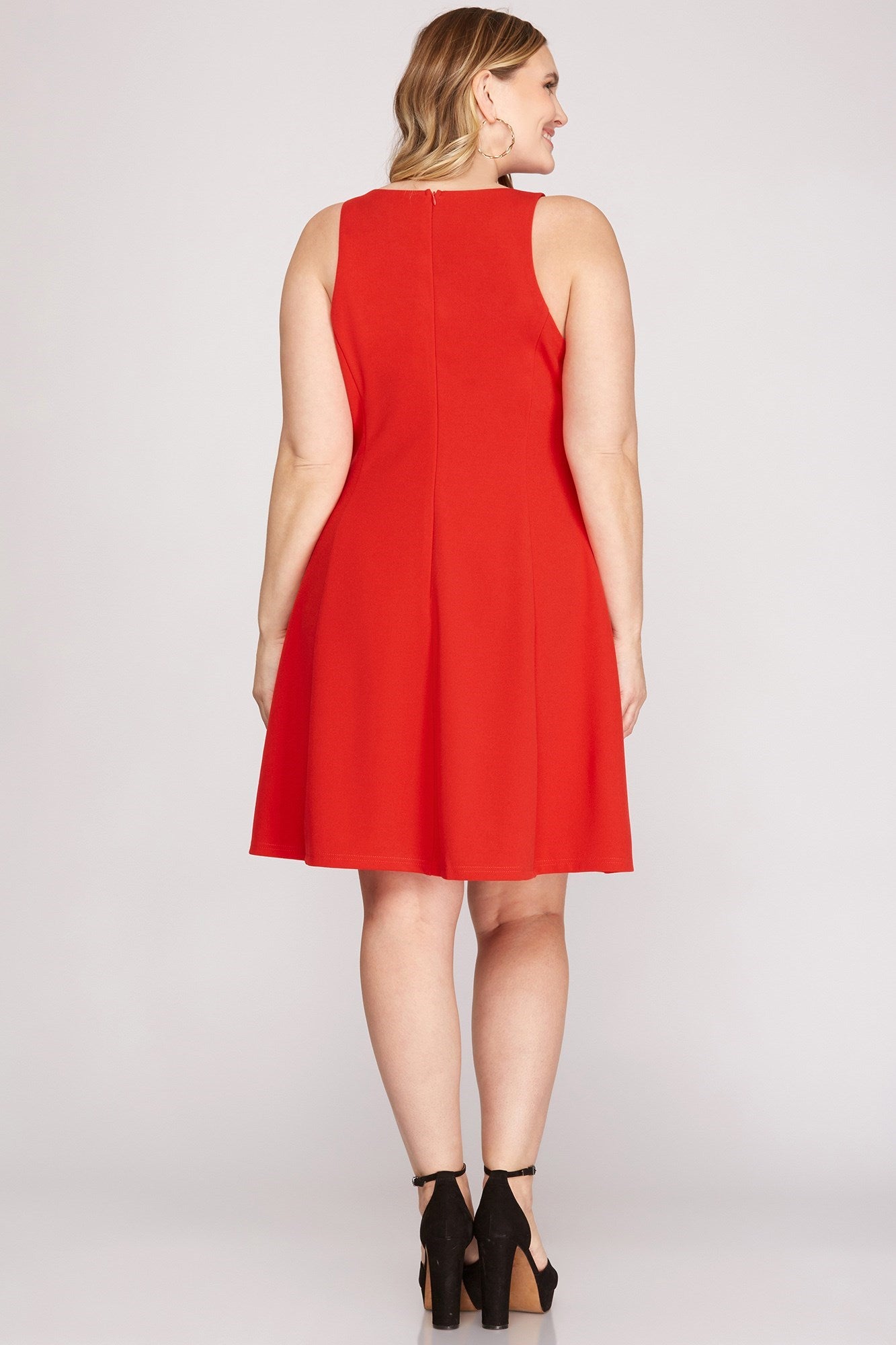 Sleeveless Heavy Knit A-line Dress