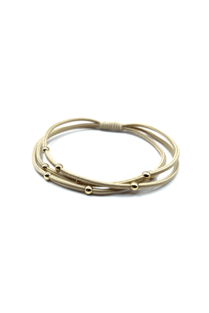 Single Water Pony 3mm Gold Waterproof Hair Band