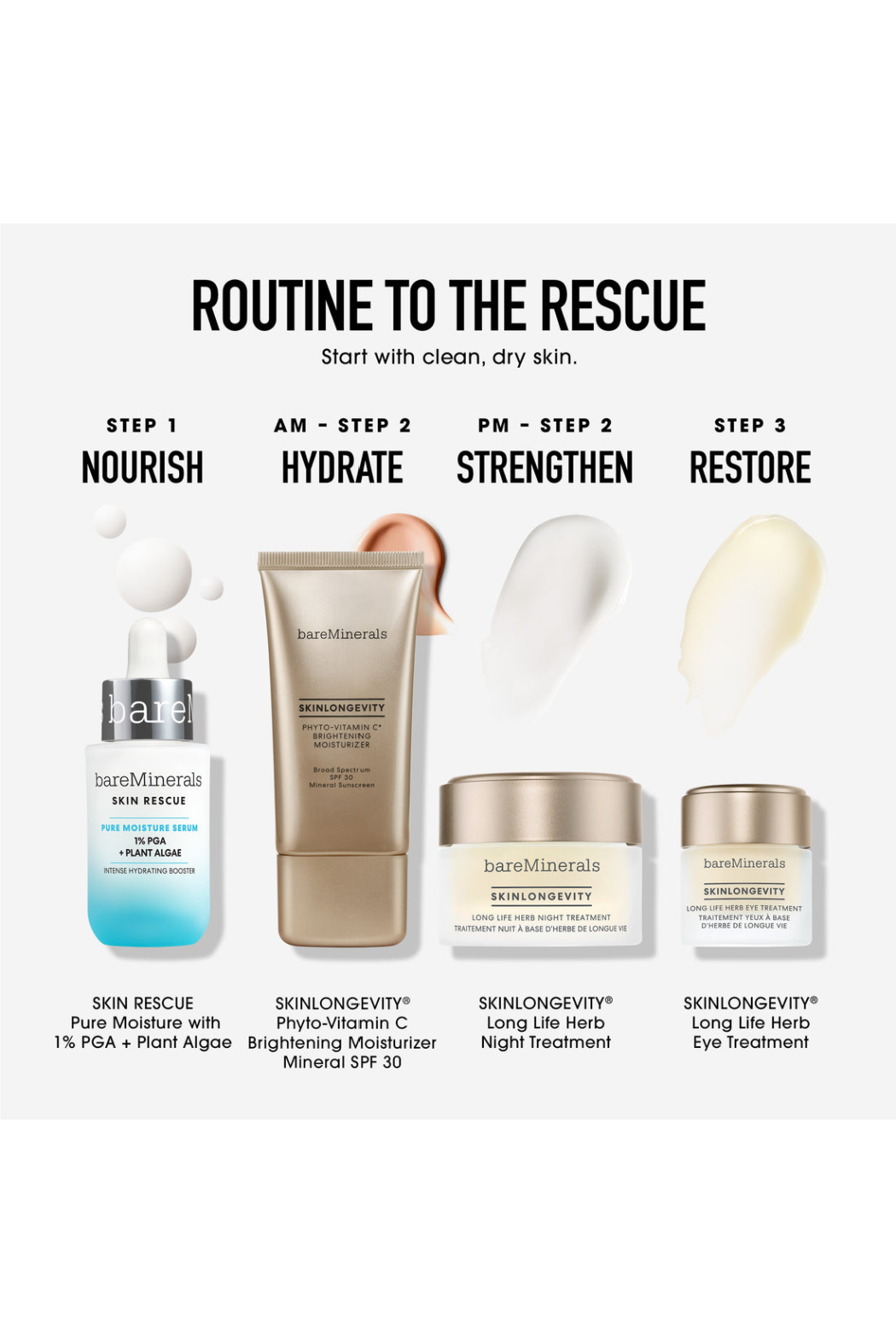 SKIN RESCUE Pure Moisture Serum with 1% PGA and Plant Algae