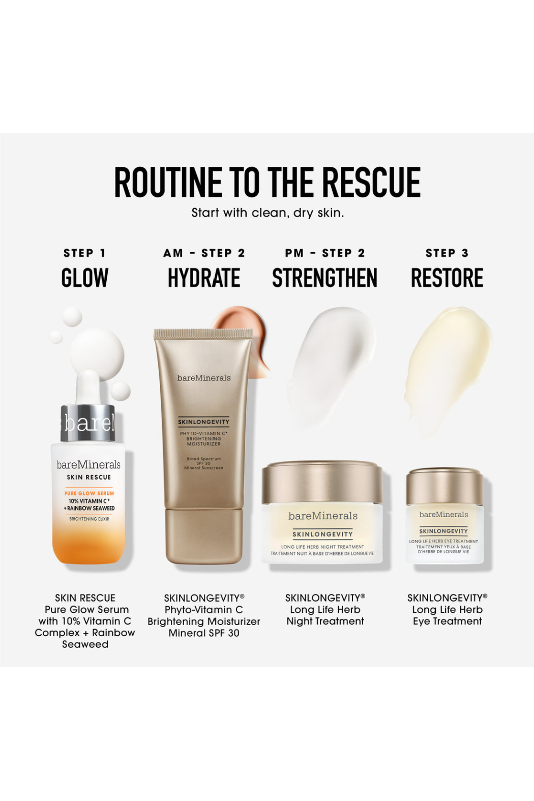 SKIN RESCUE Pure Glow Serum with 10% Vitamin C Complex and Rainbow Seaweed