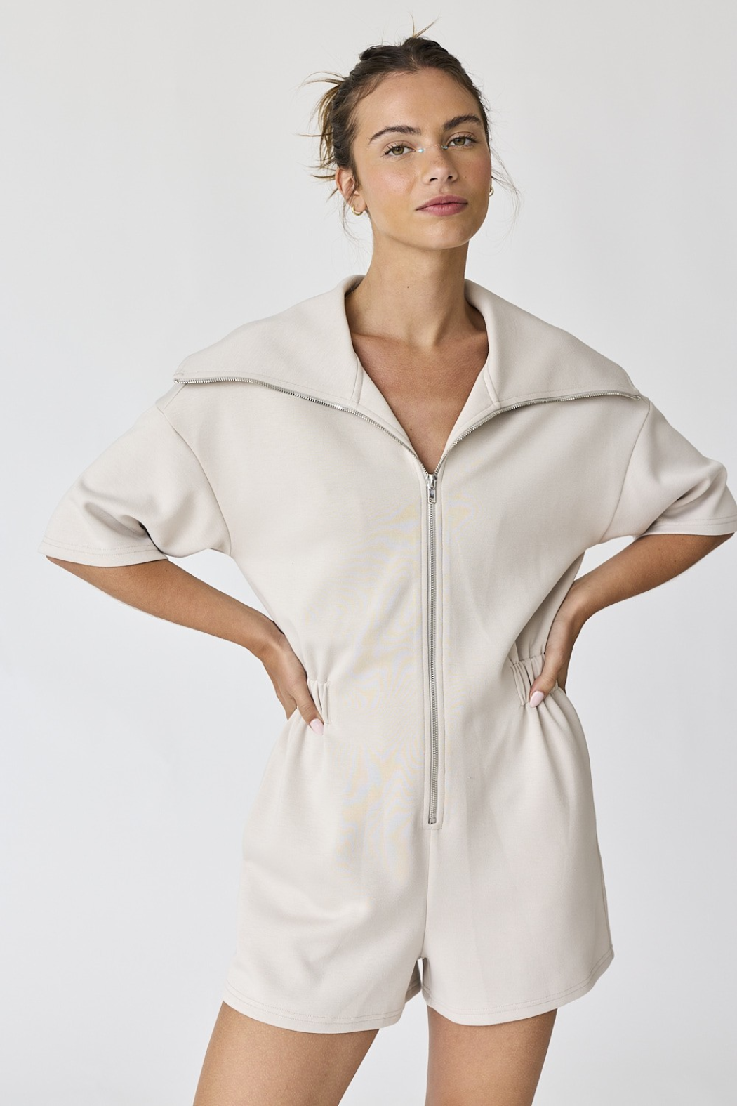 "Genesis" Front Zip Romper