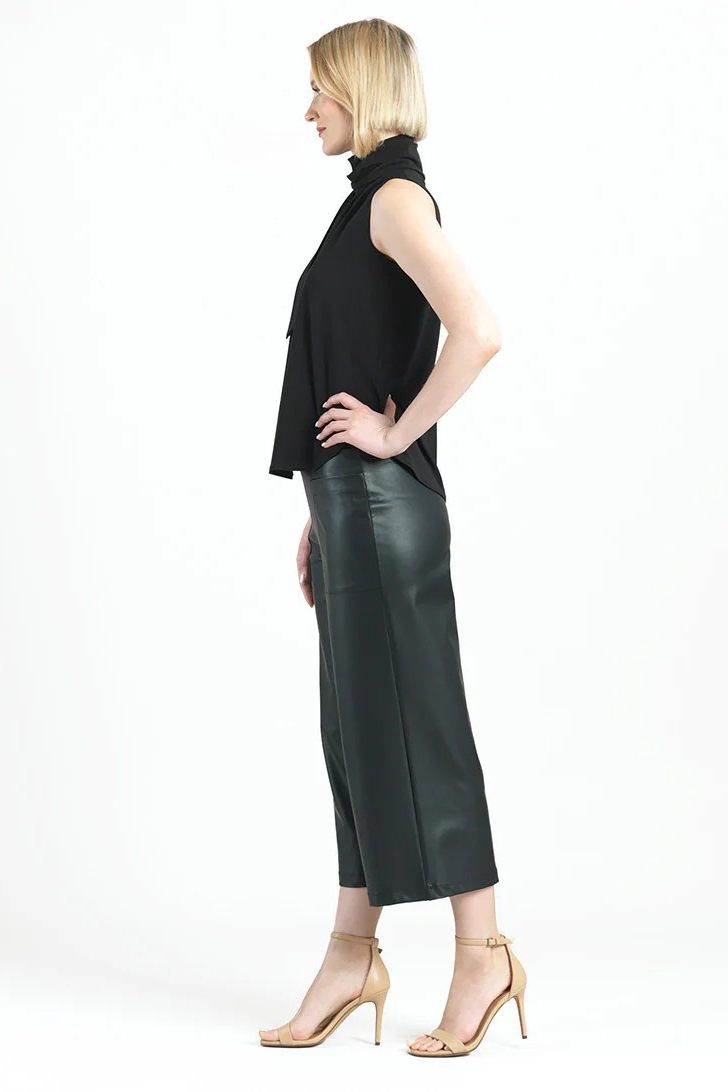 Sleeveless Mock Neck Blouse with Neck Bow Tie