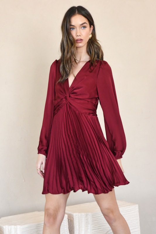 "Leila" Pleated Dress