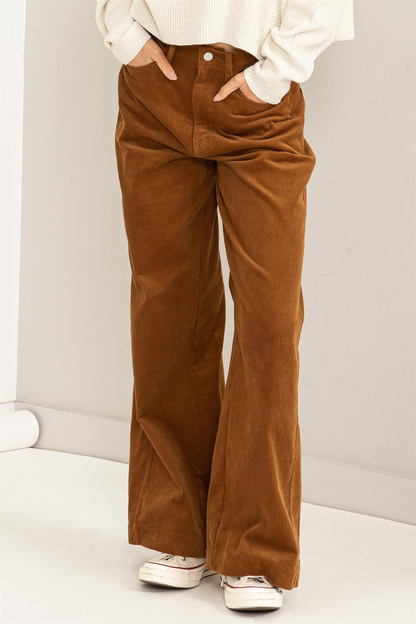 Simply Beautiful Corduroy High Rise Wide Leg Pants