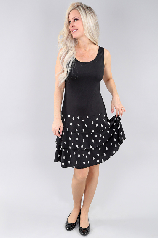 Sleeveless tiered dress