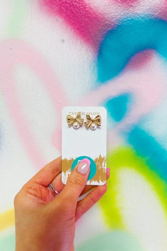 "Lennox" Bow Stud Earrings