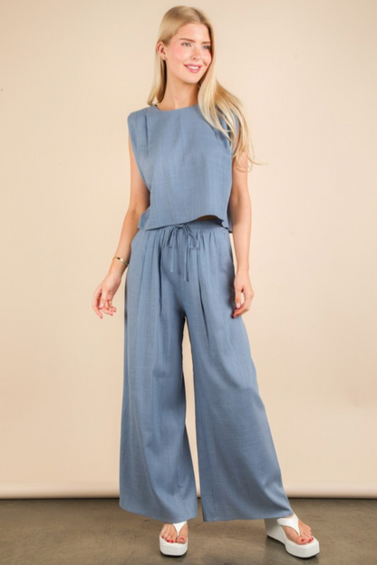 Sleeveless Pants Set