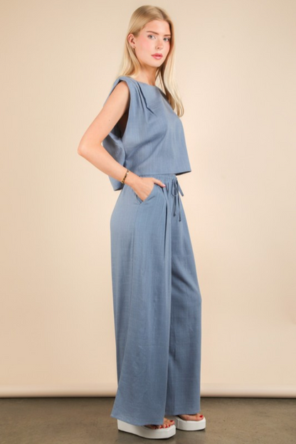 Sleeveless Pants Set