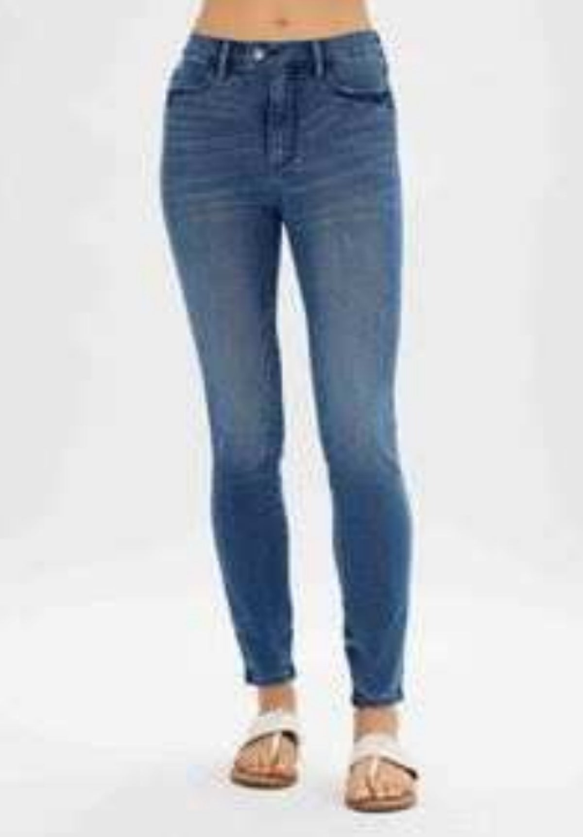 "Cora" Judy Blue High Waist Control Top Cool Denim Skinny Jeans