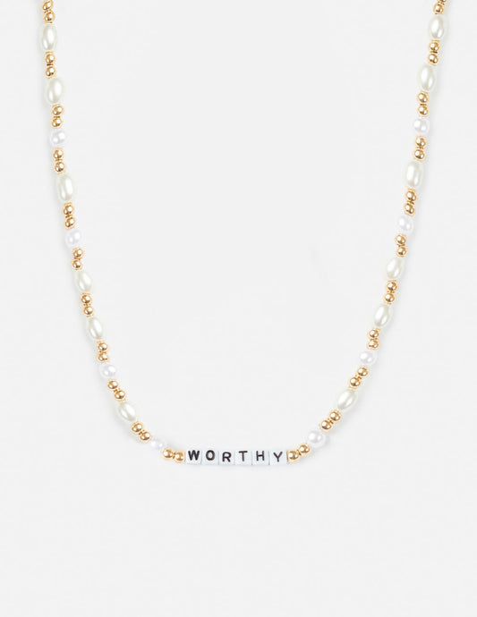 Worthy Letter Necklace
