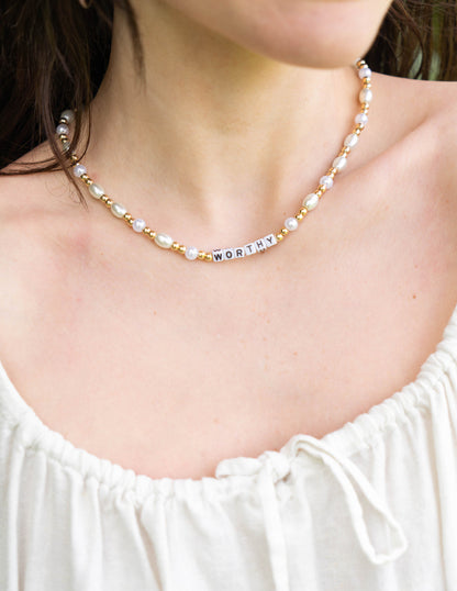 Worthy Letter Necklace