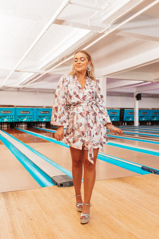 "Adeline" Sequin Wrap Dress