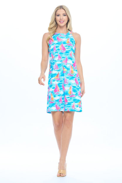 Sky Yoke Dress