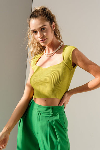 "Avery" Square Neck Ribbed Top