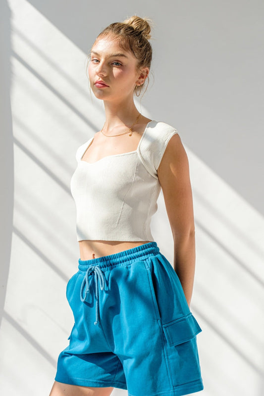 "Avery" Square Neck Ribbed Top