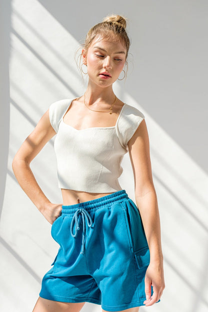 "Avery" Square Neck Ribbed Top