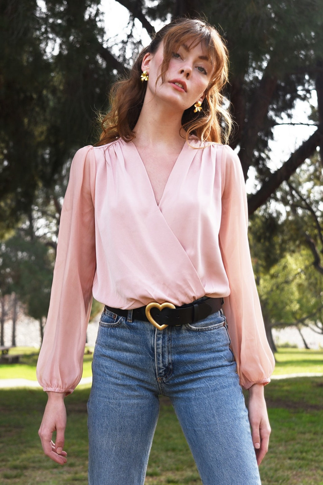 "Candice" Organza Sleeve Bodysuit