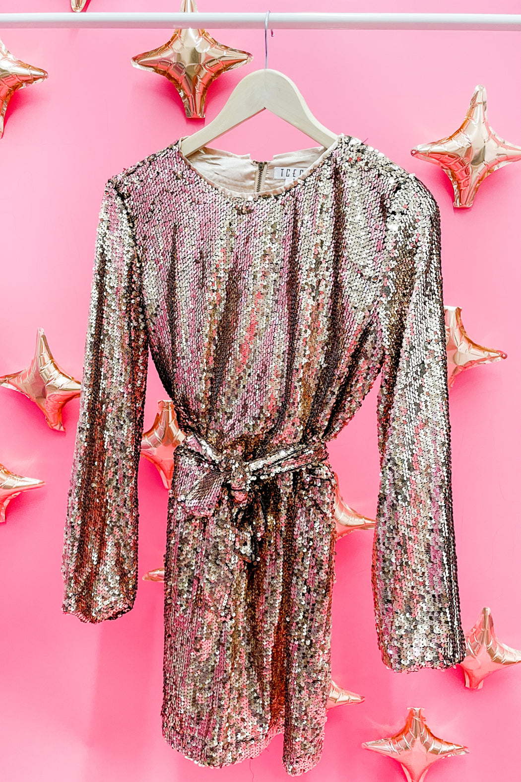 "Jazzy" L/S Sequin Dress