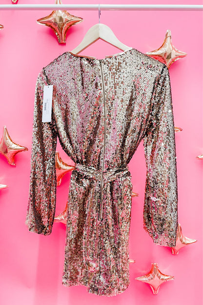 "Jazzy" L/S Sequin Dress