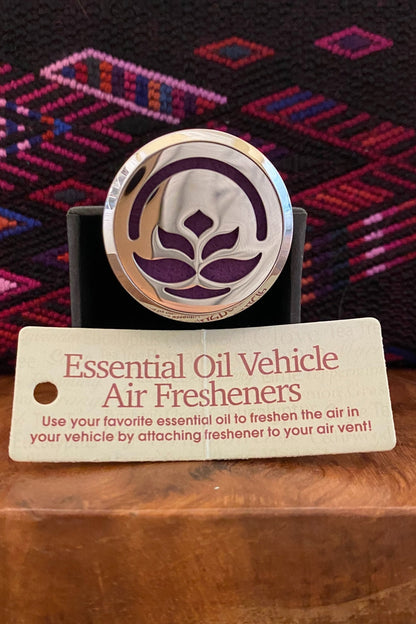 Silver Lotus Flower Essential Oil Vehicle Air Freshener