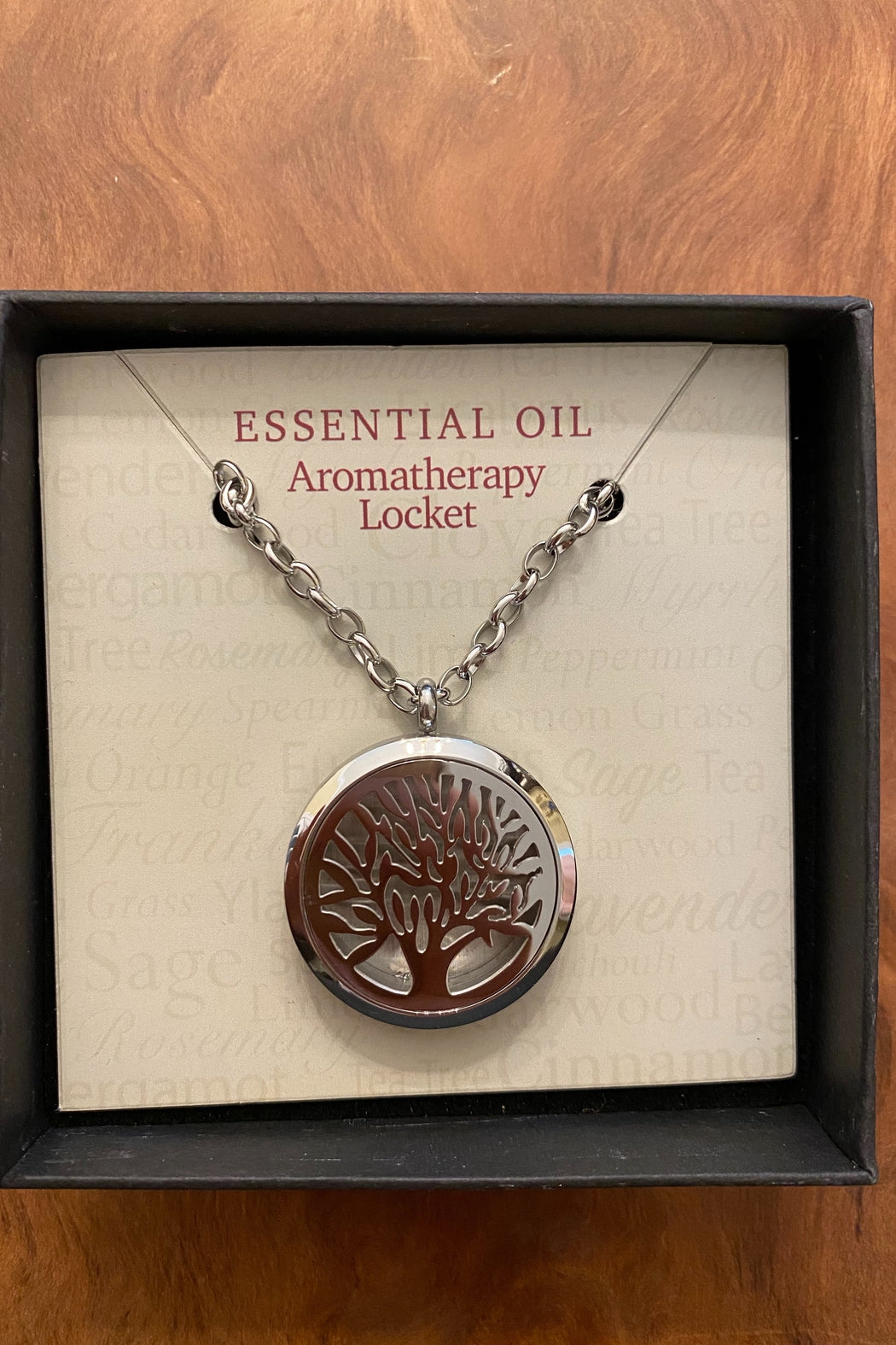 Silver Tree of Life Essential Oil Aromatherapy Locket