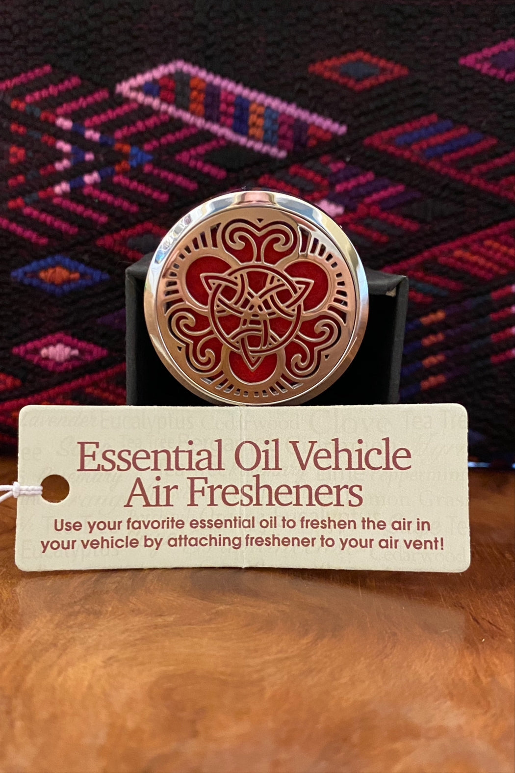 Silver Triquetra Essential Oil Vehicle Air Freshener