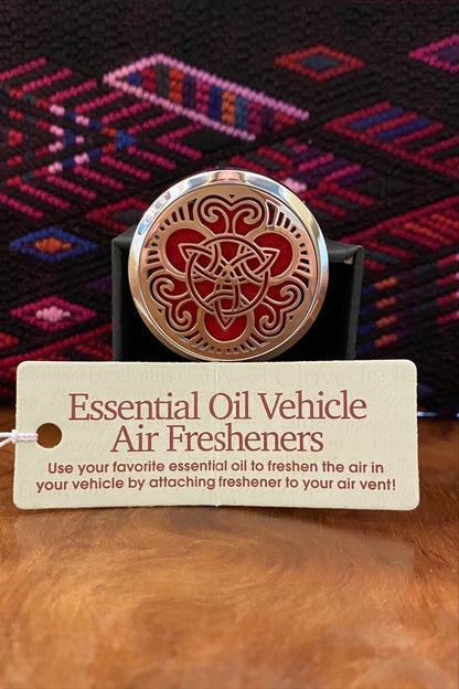 Silver Triquetra Essential Oil Vehicle Air Freshener