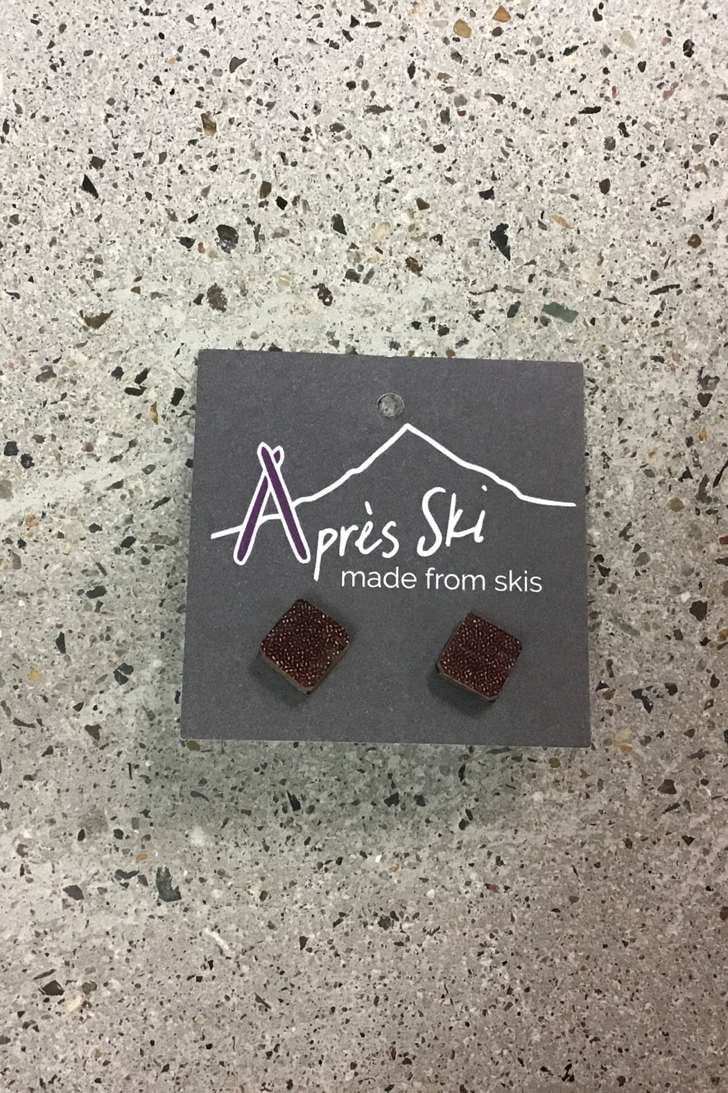 Slalom Stud Ski Earring - Stainless Steel