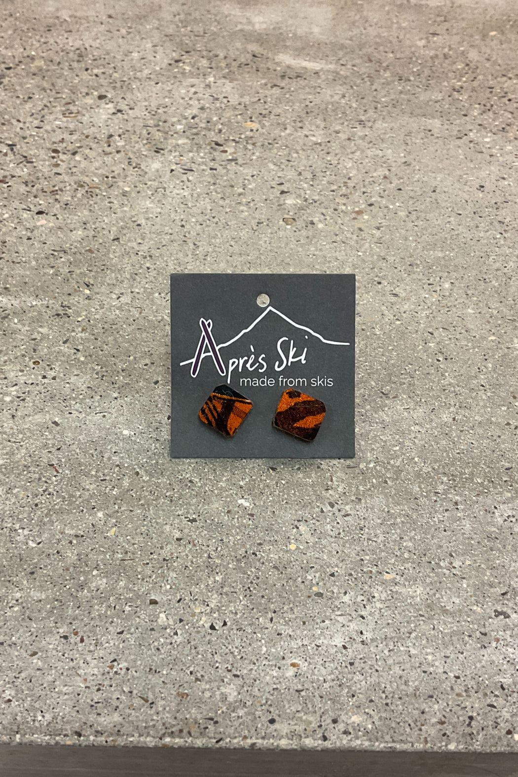 Slalom Stud Ski Earring - Stainless Steel