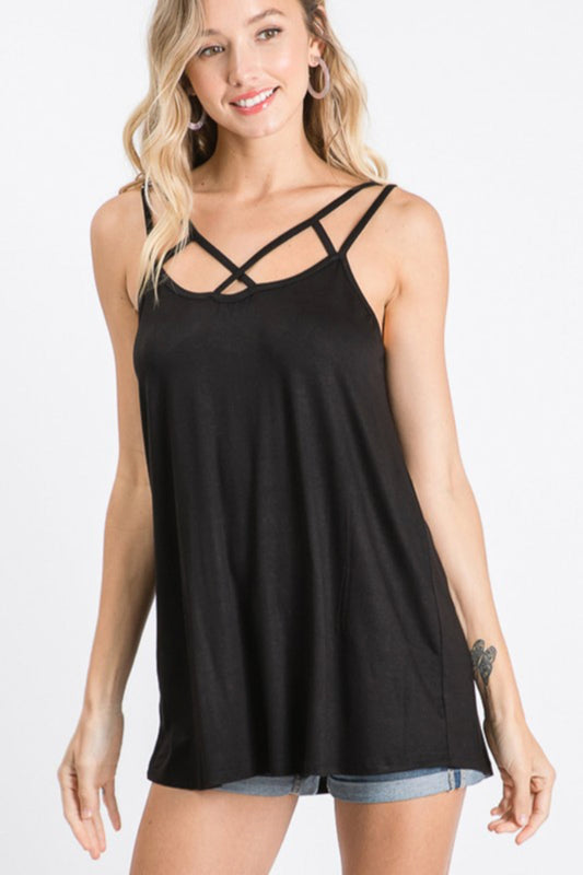 Sleeveless Crisscross Tank Top