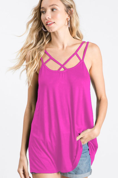 Sleeveless Crisscross Tank Top